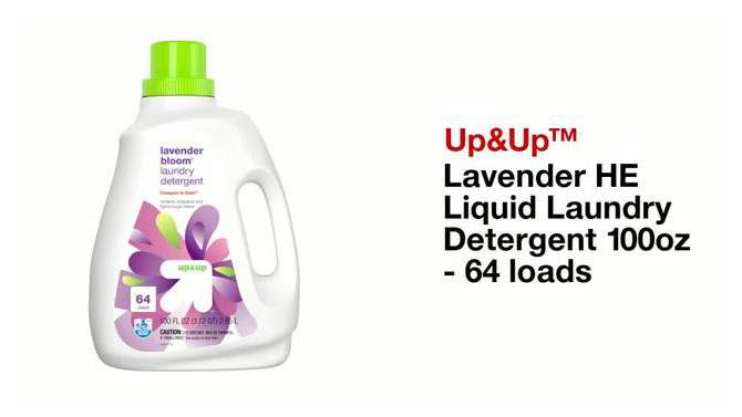 Lavender HE Liquid Laundry Detergent - 100 fl oz - up &#38; up&#8482;, 2 of 5, play video