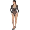 Memoi Women's Josephine Long Sleeve Lace Mesh Bodysuit - 3 of 4