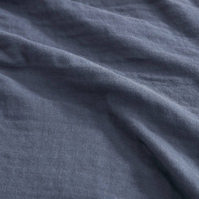 Casual Farmhouse Blue Gauze King Cotton Blanket