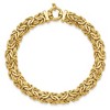 Black Bow Jewelry Hollow 8mm Byzantine Chain Bracelet in 14k Yellow Gold, 7.5 Inch - 4 of 4