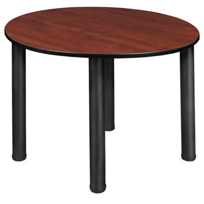 36" Rochester Round Slim Dining Table Cherry/Black - Regency