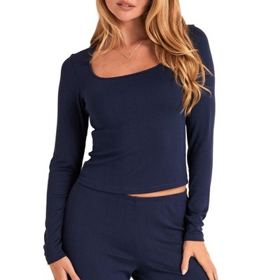 Adore Me Women's Pointelle Long Sleeve Lounge
