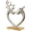 Northlight Heart Shaped Kissing Reindeer Metal Christmas Decoration - 10" - 3 of 4