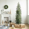 DR.Planzen 6FT Artificial Tree, Slim Artificial Christmas Tree with Black Stand, Narrow Balsam Faux Christmas Tree for Space-Saving Holiday Decor - 2 of 4