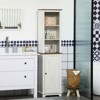 SEVOBAL Bathroom Storage Cabinets Slim Freestanding Linen Tower with Adjustable Shelves and Door for Bathroom, White, 15.5"*11.8"*63" - 4 of 4