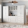 Famapy Large-Capacity Kitchen Pantry Cabinet with Adjustable Shelves,Operable Countertop,Multiple Drawers,Food Storage Hutch,Kitchen Organization - 3 of 4