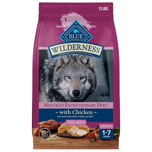 Blue Buffalo Wilderness High Protein Natural Small Breed Adult Dry Dog Food Plus Wholesome Grains With Chicken 13lbs Target