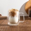 SharpChef 2PK Double Wall Borosilicate Glass Cups, Insulated Coffee & Tea Mugs, Heat-Resistant, Lightweight - 2 of 4