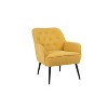 Upholstered Accent Chair With Armchair Ergonomic Incline Backrest Easy Assembly Modern Chair For Living Room - 3 of 4