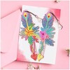 6pcs 5D Feather Butterfly Diamond Art Bookmarks Acrylic Feathers Flower Diamond Art Bookmarks Pendant Diamond Art Bookmark Kits for Adults Kids - 2 of 4