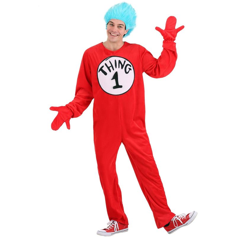 HalloweenCostumes.com Dr. Seuss Thing 1 & Thing 2 Deluxe Costume Adult., 2 of 7