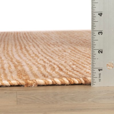Handwoven Ivory and Natural Jute Stripe Runner Rug