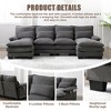 MOONMISS 110" Chenille U Shaped 4 Seat Sectional Couches for Living Room, Modular Sofa Sleeper with Double Chaise & Memory Foam for Apartment - 2 of 4