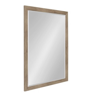Rustic Brown Rectangular Wall Mirror, 27x39, Modern Farmhouse Design