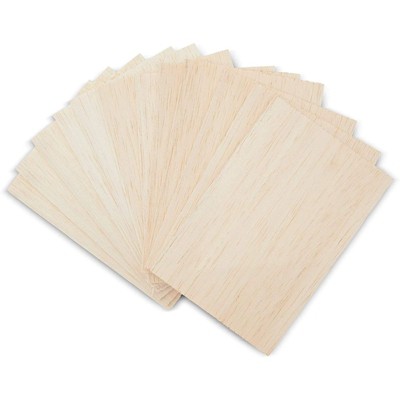 Wooden Rectangles for Crafts, Panel Board (4 x 6 in, 12-Pack)