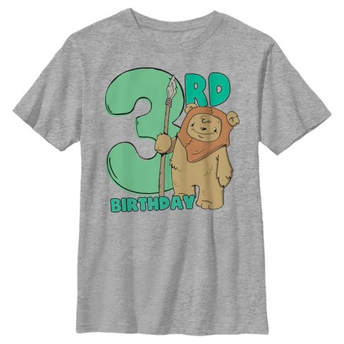 Boy's Star Wars 3rd Birthday Cute Ewok T-Shirt - image 1 of 4