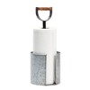 Juvale Kitchen Paper Towel Holder for Countertop with Wooden Handle, Galvanized Farmhouse Decor, 15 x 16 In - 3 of 4