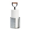 Farmlyn Creek Kitchen Paper Towel Holder for Countertop with Wooden Handle, Galvanized Farmhouse Decor, 6 x 16 In - image 3 of 4