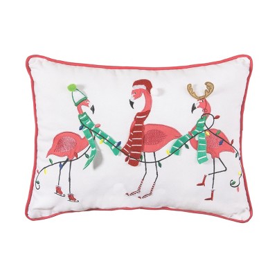 C&F Home Flamingo Trio Embroidered Pillow