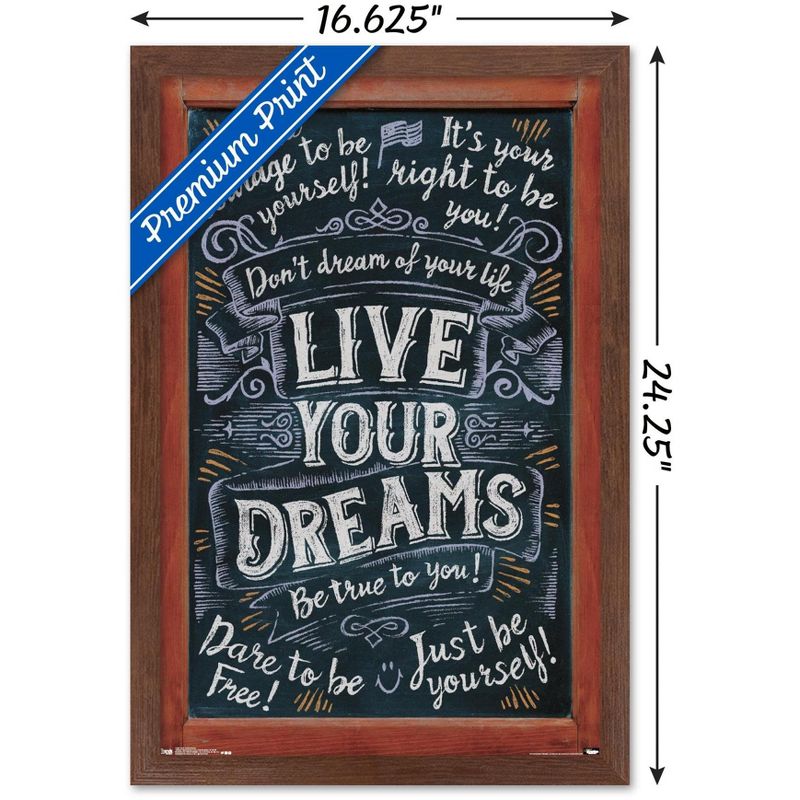 Trends International Live Your Dreams Framed Wall Poster Prints, 3 of 7