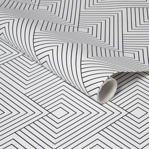 Black and white peel deals and stick wallpaper