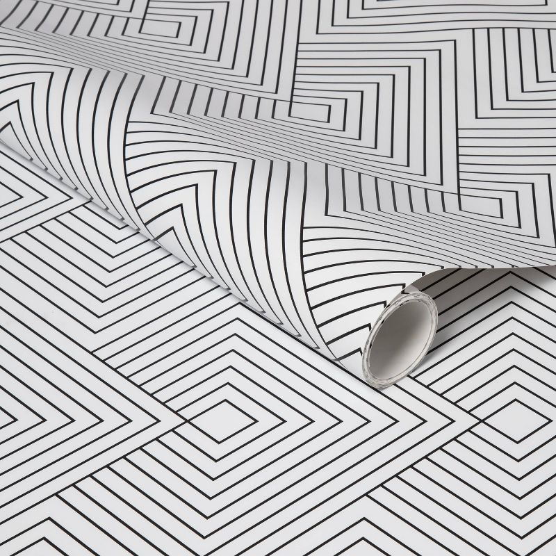 Diamonds Peel &#38; Stick Wallpaper Black/White - Project 62&#8482;, 1 of 8