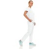 Hey Collection Women Scrubs Set 4-Way Stretch Mock Neck Top with Straight Leg Scrub Pants with Four Pockets - 3 of 4