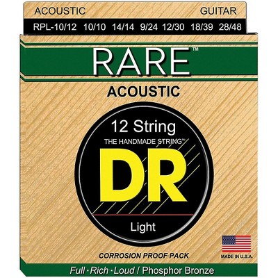 DR Strings Rare Phosphor Bronze Lite 12-String Acoustic Guitar Strings