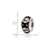 Black Bow Jewelry Black, Purple Floral Glass & Sterling Silver Bead Charm, 13mm - 3 of 4