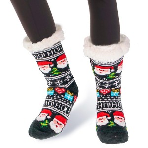 5 Star Super Deals Women's Thermal Fleece Lined Socks – Plush Fleece, Warm & Toasty Footwear – Non-Skid Gripper Bottom - 1 of 4