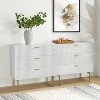 Brian 32'' Tall  3 Drawer  Bachelor  Chest with storage for bedroom,Set of 2 |  ARTFUL LIVING DESIGN - 2 of 4