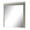Royal Hampton Dresser Mirror, 38 Inch Light Gray Wood, Reeded Design, Silver Accents - 2 of 4