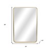 HomeRoots 30" Gold Metal Accent Mirror - 3 of 4