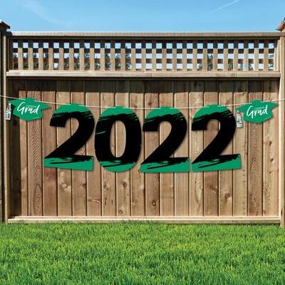 Big Dot of Happiness Green Grad - Best is Yet to Come - Large Green Graduation Party Decorations - 2022 - Outdoor Letter Banner