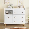 Famapy White Changing Table: Spacious Drawers & Shelves, Organize Baby Essentials Effortlessly - 3 of 4