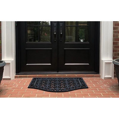 A1HC Large Outdoor Floor Door Mat, 24"X39", Natural Rubber Grill Drainable Design & Anti Fatigue Doormat