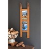 Double Photo Frame Wooden Snow Ski Design – 25.5"Tall Set of 2 by Kalalou - 3 of 4