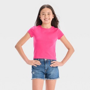 Girls' Short Sleeve Crew T-Shirt - art class™ - 1 of 3