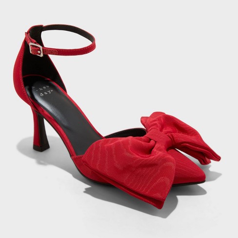 New look red bow heels hotsell