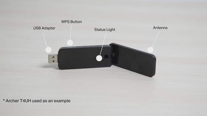 TP-Link AC1300 WiFI 5 Wireless USB Adapter - Archer T4U, 2 of 8, play video