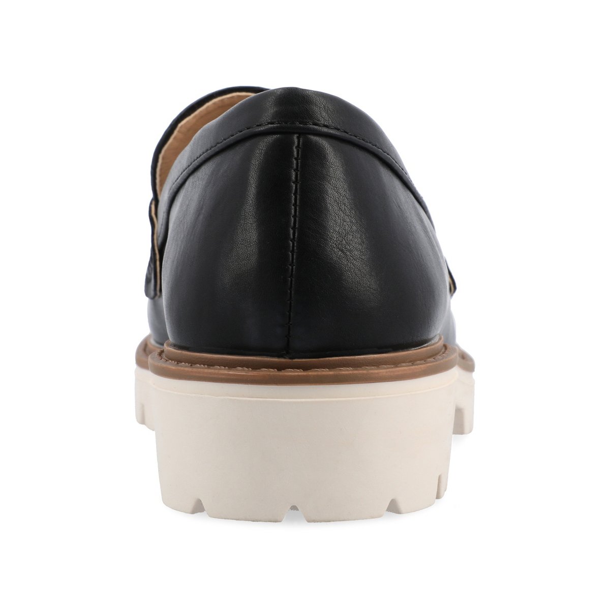 Женские туфли Journee Collection Women's Kenly Medium and Wide Width Slip On Round Toe Loafer Flats Patent/Black 12 — фото 3