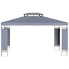 Resenkos Outdoor Garden Gazebo, Sunshade Gazebo Canopy,10' x 13' Double Roof Outdoor Gazebo Canopy Shelter with Screen Decorate Corner Frame, Gray - 2 of 4