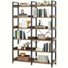 LIVAREEmlen 6-Tier Industrial Bookshelf with Open Shelves,Modern Book Shelves for Bedroom, Living Room and Home Office, Brown - 2 of 4