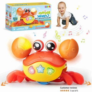 Joyfy Crawling Crab Baby Toy -Tummy Time Toy for Boys Girls, Interactive Big Crab Toy with Lights Buttons, Dancing Crab Obstacles, Gift for Toddlers - 1 of 4