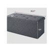 FONTOI Foldable Storage Ottomans, Ottoman Foot Rest, Storage Chest for Living Room Bedroom Entryway, Gray, 15"*15"*30.3" - 3 of 4