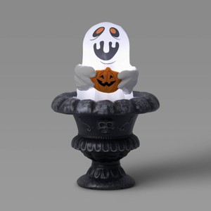 12" Rising Porch Pot Ghost Halloween Decorative Prop Black - Hyde and EEK! Boutique™ - 1 of 3