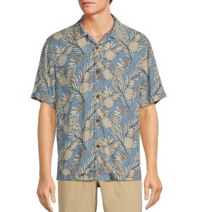Tommy Bahama Men's Veracruz Sands Paisley Petals Camp Shirt - French Blue