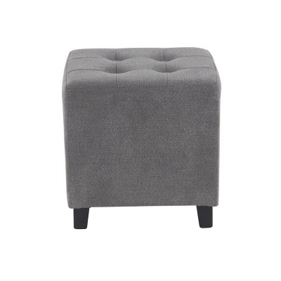 Contemporary Square Pouf Gray - Olivia & May