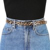 Allegra K Women's Skinny Cute Animal Printed Pants Dress Thin Faux Leather Waist Belts - 4 of 4