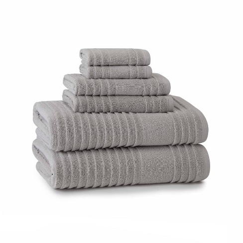 Tommy Bahama Island Retreat 6-Piece Grey Cotton Towel Set, Gray